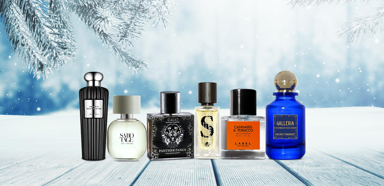 An illustration of the best winter perfumes for men, highlighting a distinctive selection of luxurious scents suitable for the winter season